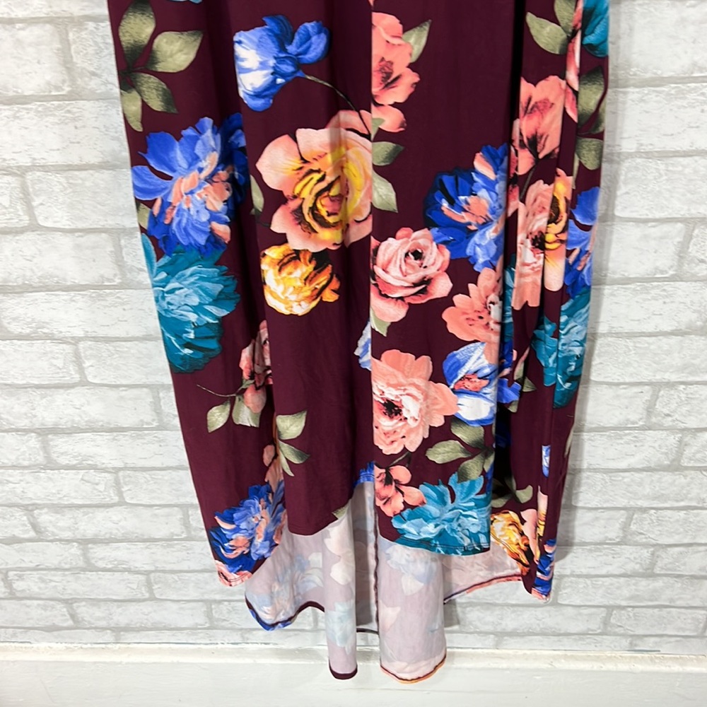 By & by floral burgundy dress size medium - Picture 4 of 11